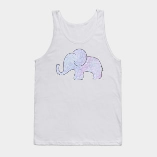 Pastel Floral Elephant Tank Top